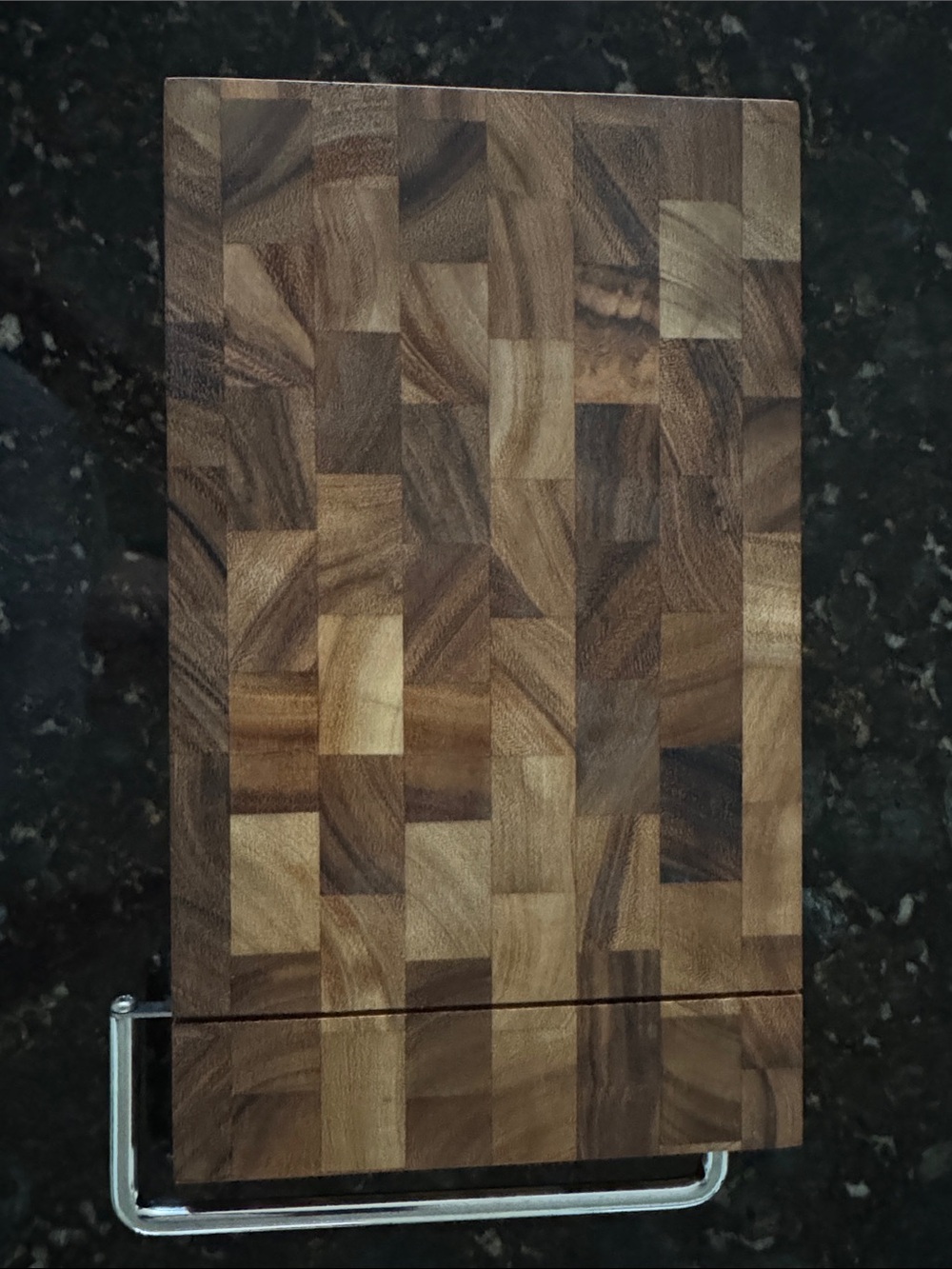 Ironwood Gourmet Walnut End-Grain Cheese Board with Built in Knife - New!